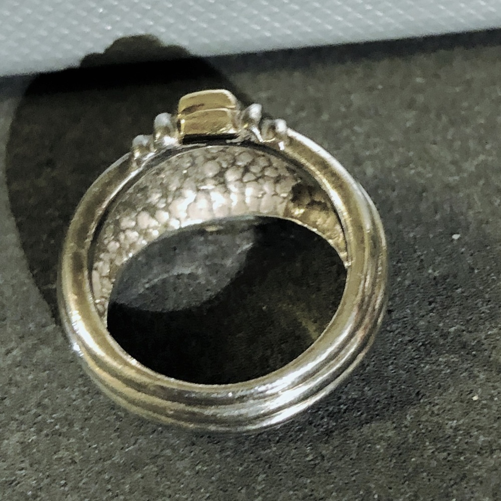 SS & Gold Chunky Ring - Picture 3 of 5